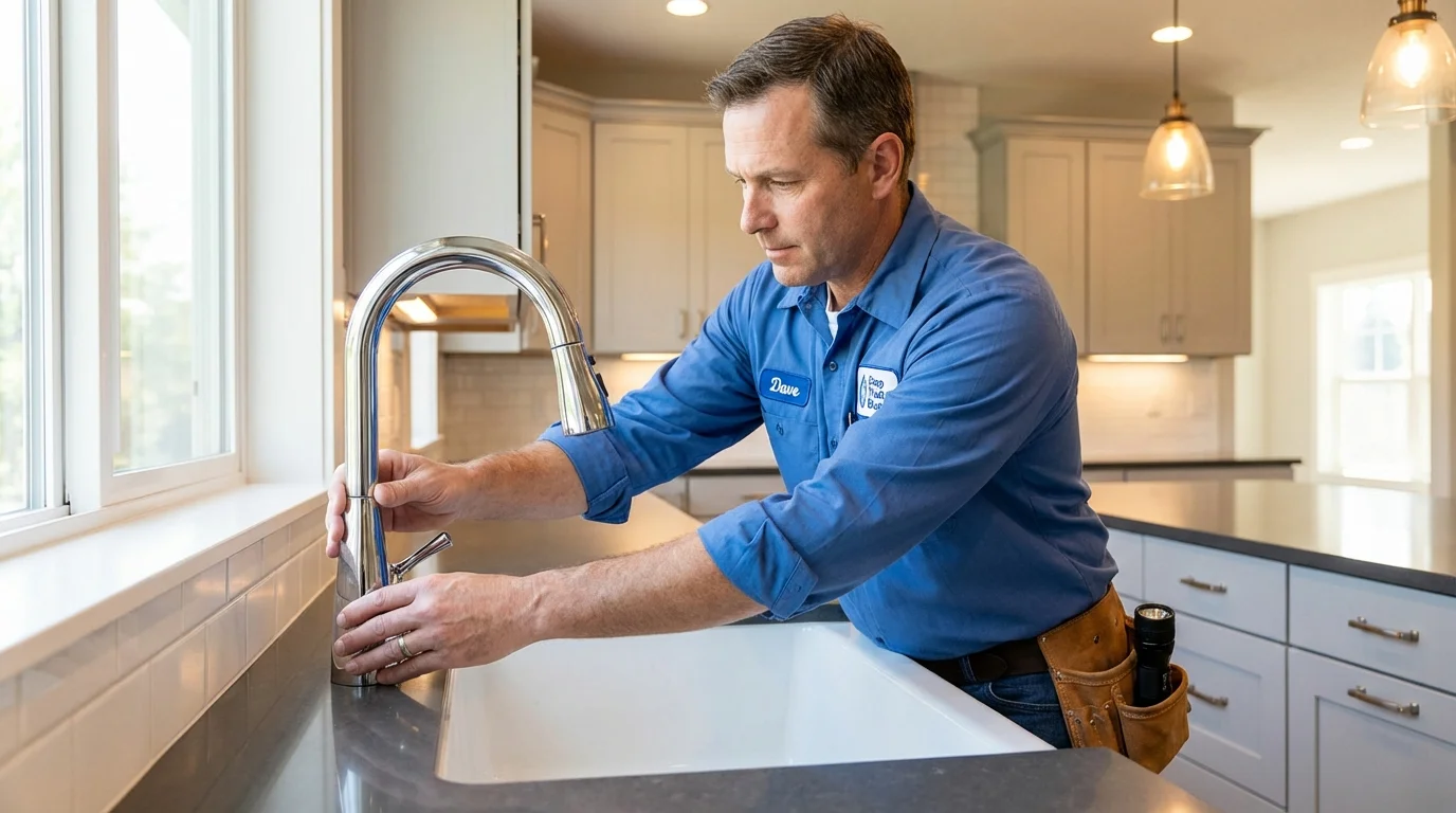Kitchen faucet installation by Johns Plumbing LLC in Coamo
